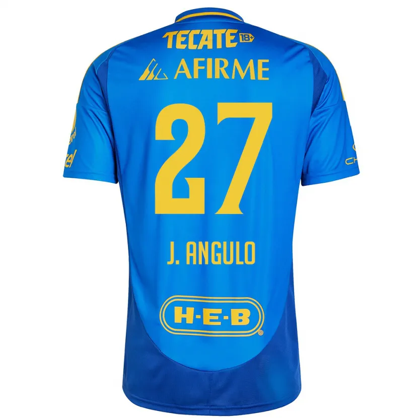 Danxen Herren Jesús Angulo #27 Blau Gelb Auswärtstrikot Trikot 2024/25 T-Shirt Österreich