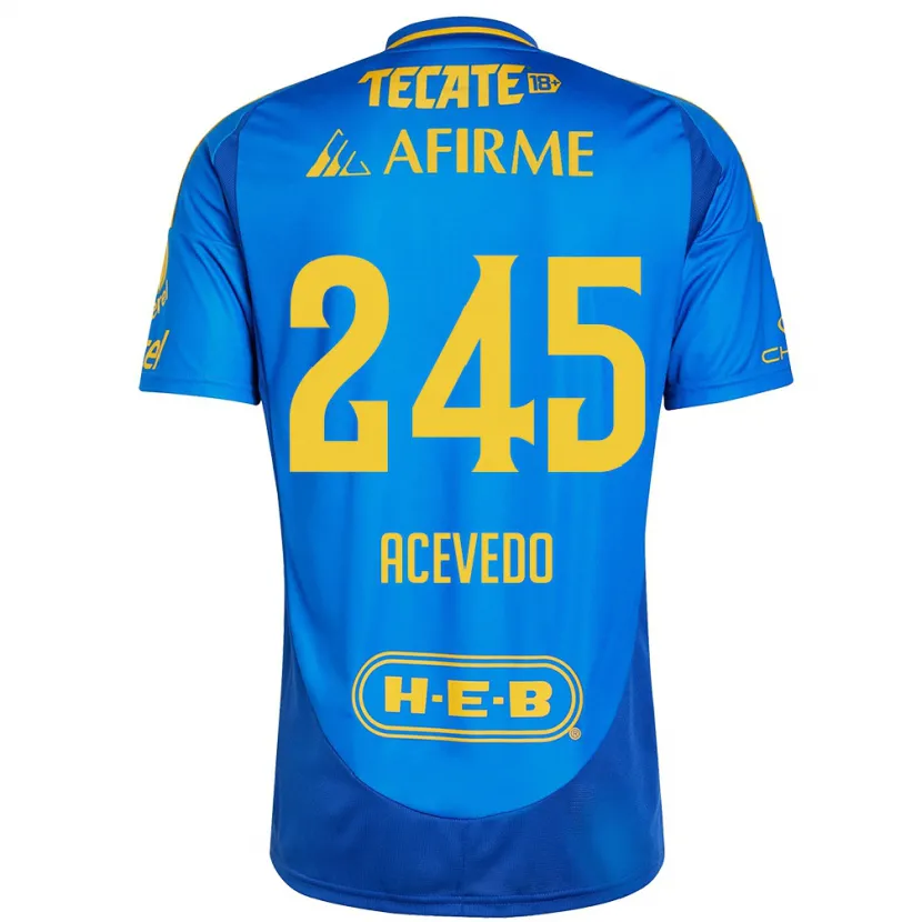 Danxen Herren Kevin Acevedo #245 Blau Gelb Auswärtstrikot Trikot 2024/25 T-Shirt Österreich