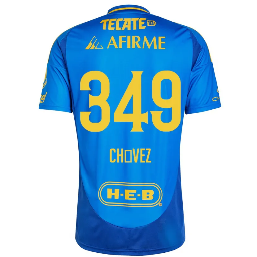 Danxen Herren Jorge Chávez #349 Blau Gelb Auswärtstrikot Trikot 2024/25 T-Shirt Österreich