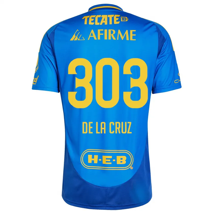 Danxen Herren Erick De La Cruz #303 Blau Gelb Auswärtstrikot Trikot 2024/25 T-Shirt Österreich