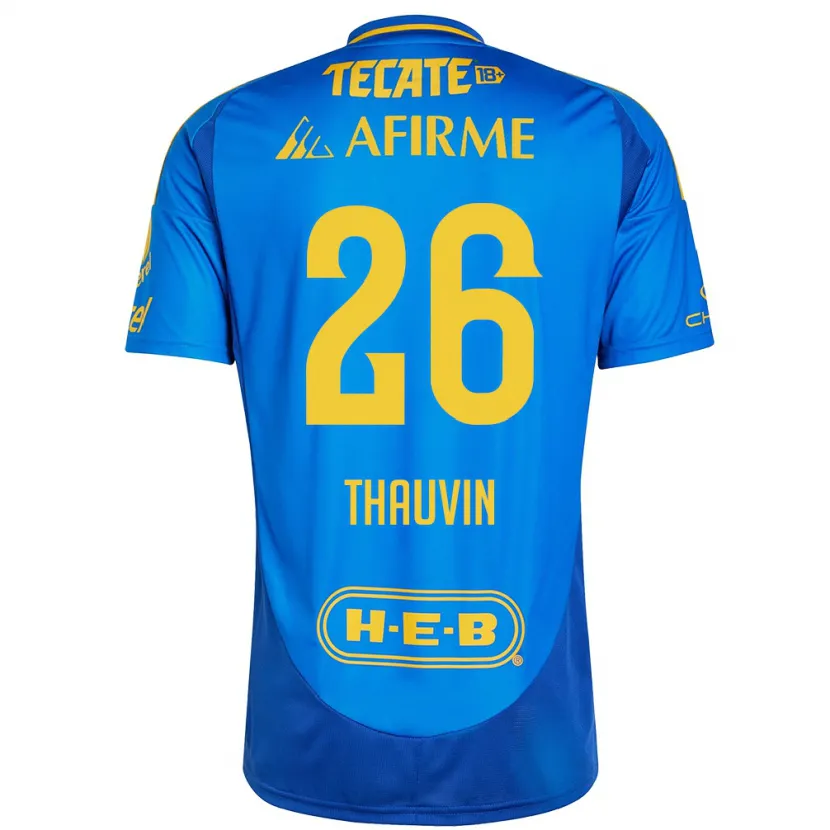 Danxen Herren Florian Thauvin #26 Blau Gelb Auswärtstrikot Trikot 2024/25 T-Shirt Österreich