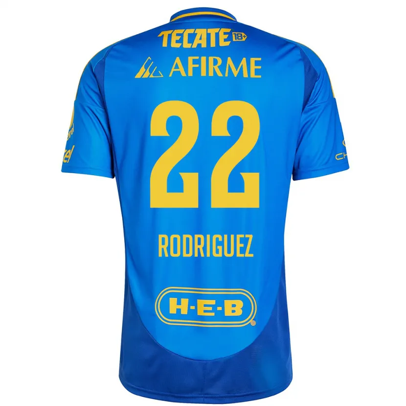Danxen Herren Anika Rodriguez #22 Blau Gelb Auswärtstrikot Trikot 2024/25 T-Shirt Österreich