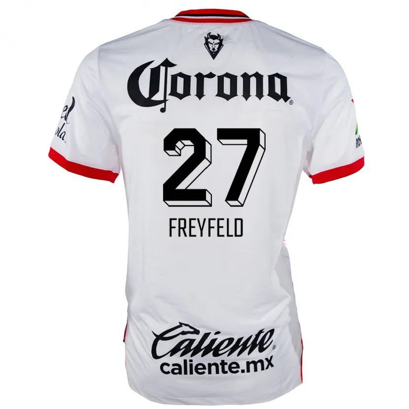 Danxen Herren Emiliano Freyfeld #27 Weiß Rot Auswärtstrikot Trikot 2024/25 T-Shirt Österreich