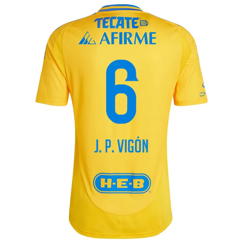 Danxen Damen Juan Pablo Vigón #6 Goldgelb Heimtrikot Trikot 2024/25 T-Shirt Österreich