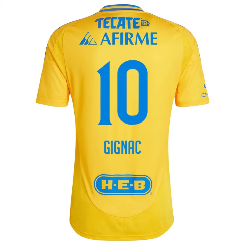 Danxen Damen André-Pierre Gignac #10 Goldgelb Heimtrikot Trikot 2024/25 T-Shirt Österreich