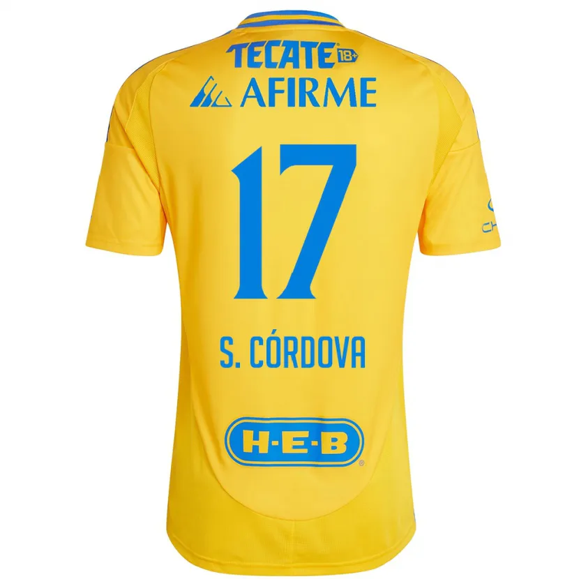 Danxen Damen Sebastián Córdova #17 Goldgelb Heimtrikot Trikot 2024/25 T-Shirt Österreich