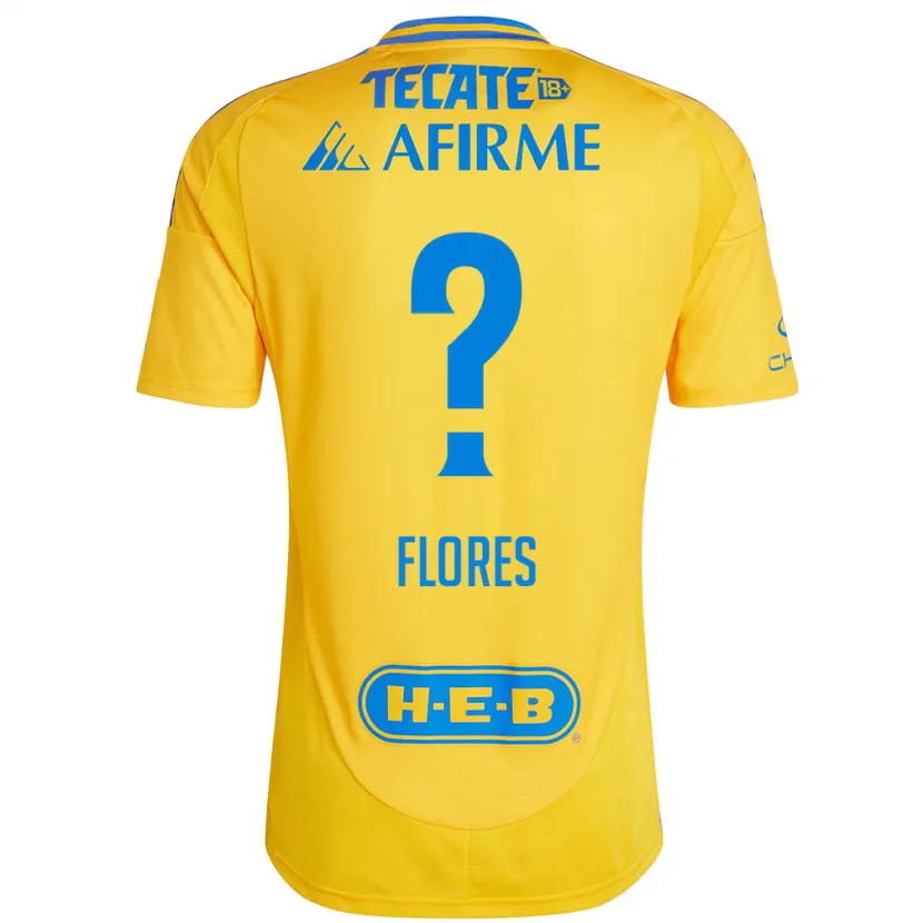 Danxen Damen Hernán Flores #0 Goldgelb Heimtrikot Trikot 2024/25 T-Shirt Österreich