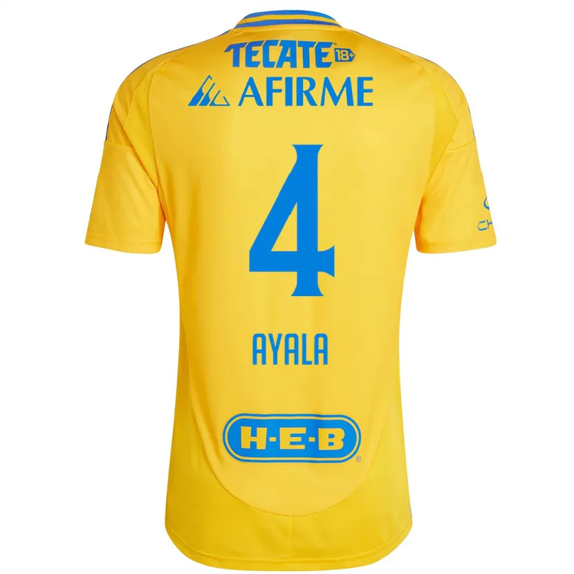 Danxen Damen Hugo Ayala #4 Goldgelb Heimtrikot Trikot 2024/25 T-Shirt Österreich