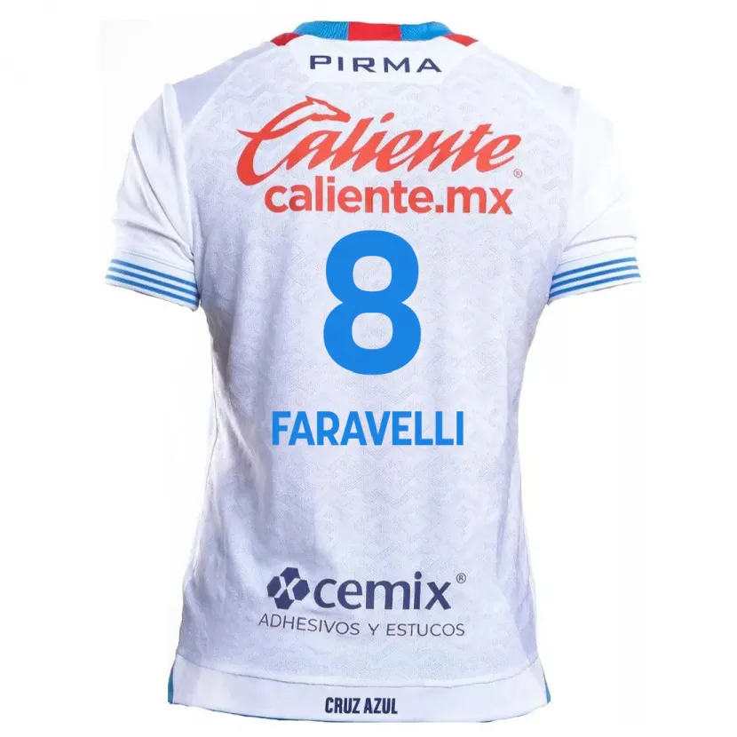 Danxen Damen Lorenzo Faravelli #8 Weiß Blau Auswärtstrikot Trikot 2024/25 T-Shirt Österreich