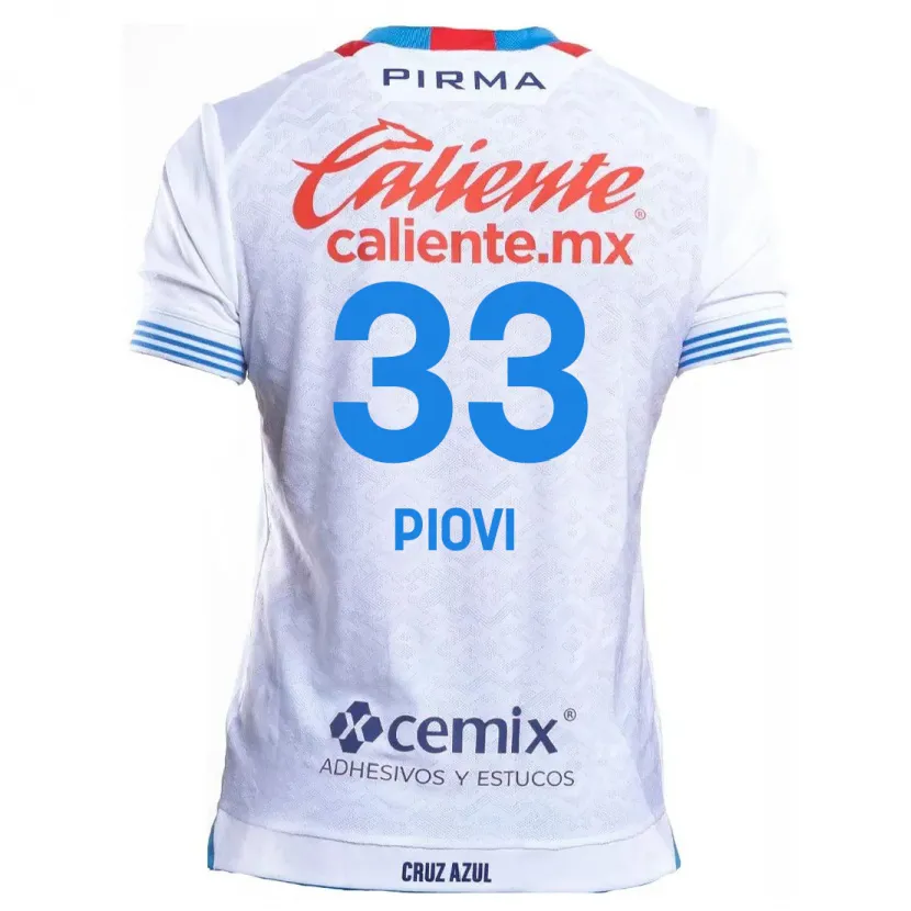 Danxen Damen Gonzalo Piovi #33 Weiß Blau Auswärtstrikot Trikot 2024/25 T-Shirt Österreich