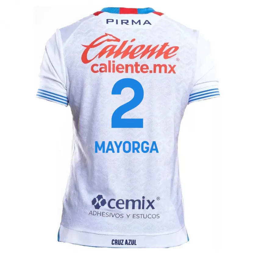 Danxen Damen Alejandro Mayorga #2 Weiß Blau Auswärtstrikot Trikot 2024/25 T-Shirt Österreich