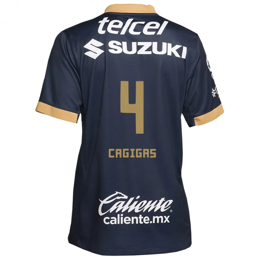 Danxen Damen Deneva Cagigas #4 Obsidian Gold Weiß Auswärtstrikot Trikot 2024/25 T-Shirt Österreich