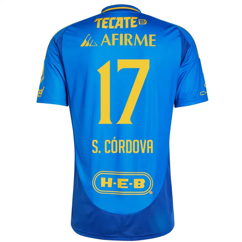 Danxen Damen Sebastián Córdova #17 Blau Gelb Auswärtstrikot Trikot 2024/25 T-Shirt Österreich