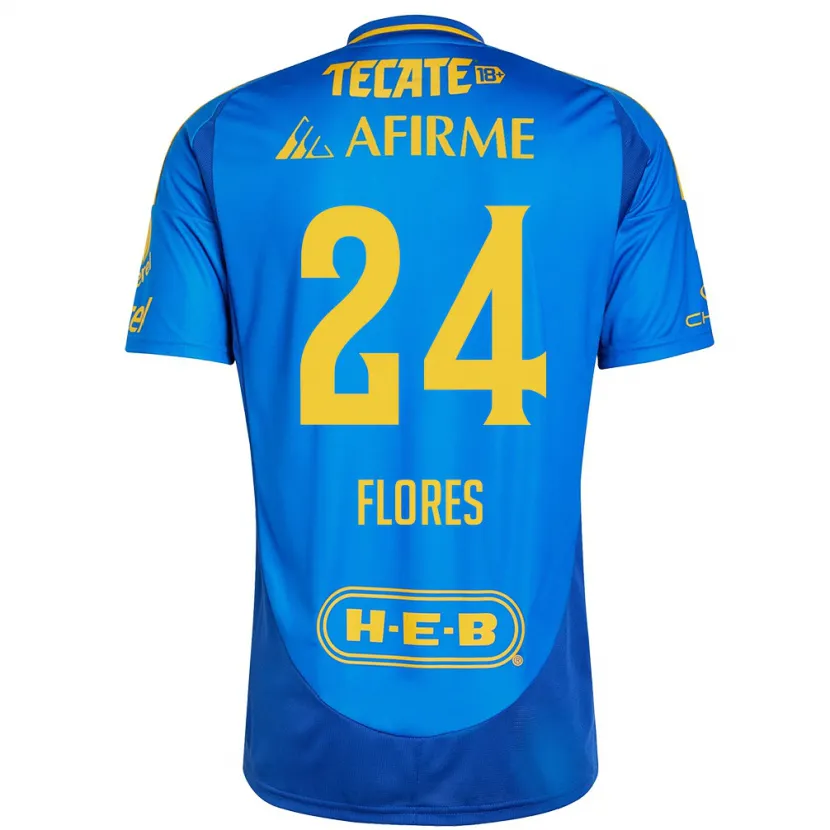 Danxen Damen Marcelo Flores #24 Blau Gelb Auswärtstrikot Trikot 2024/25 T-Shirt Österreich