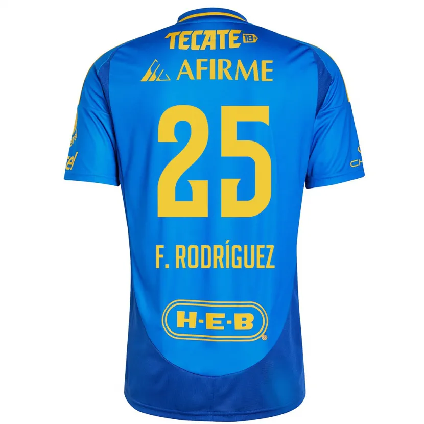 Danxen Damen Felipe Rodríguez #25 Blau Gelb Auswärtstrikot Trikot 2024/25 T-Shirt Österreich