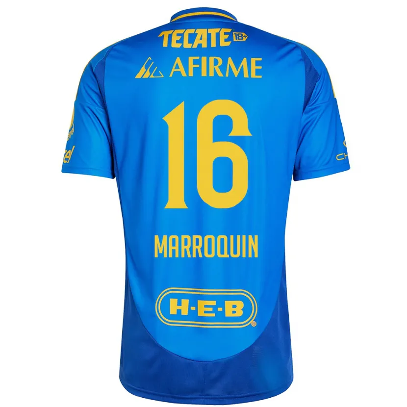 Danxen Damen Ammanda Marroquin #16 Blau Gelb Auswärtstrikot Trikot 2024/25 T-Shirt Österreich