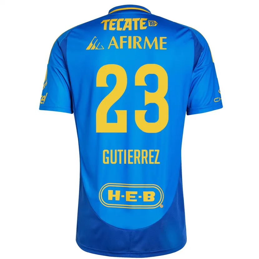Danxen Damen Jana Gutierrez #23 Blau Gelb Auswärtstrikot Trikot 2024/25 T-Shirt Österreich