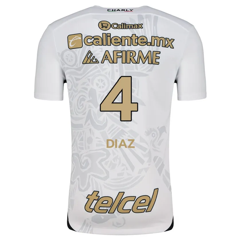 Danxen Damen Nicolás Díaz #4 Weiß Schwarz Auswärtstrikot Trikot 2024/25 T-Shirt Österreich