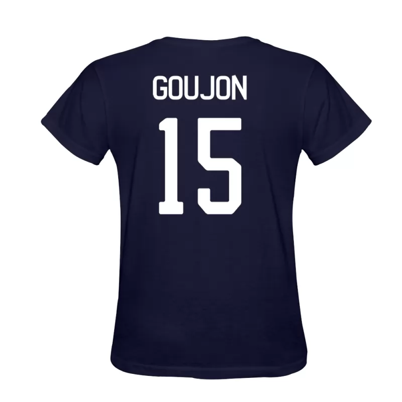 Herren Loic Goujon #15 Dunkelblau Trikot Hemd T-shirt Design Österreich