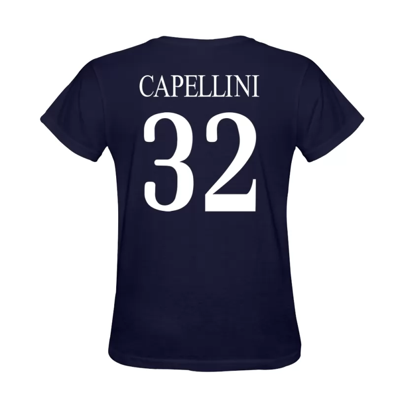Herren Nicola Capellini #32 Dunkelblau Trikot Hemd T-shirt Design Österreich